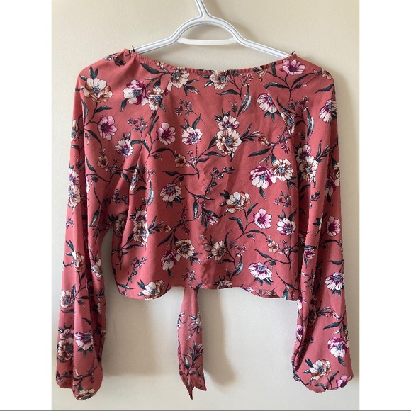 PINK FLORAL SHIRT / BLOUSE - Picture 4 of 6